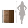 Cômoda 4 Gavetas Castanho Moval Móveis MS 913 90x61x47 - 7