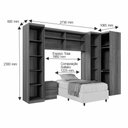 Ver imagem 5 de Guarda Roupa Modulado Solteiro Dallas Benetil Móveis