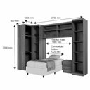 Ver imagem 4 de Guarda Roupa Modulado Solteiro Dallas Benetil Móveis