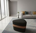 Ver imagem 1 de Puff Pera com Boucle Preto e Faixa Courvin Marrom