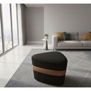 Ver imagem 1 de Puff Pera com Boucle Preto e Faixa Courvin Marrom