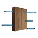 Ver imagem 2 de Quarto Completo Casal Guarda Roupa 4 Ptas Buriti + Cômoda Master Areia S. Andirá