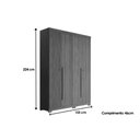 Ver mais imagens de Quarto Completo Casal Guarda Roupa 4 Ptas Buriti + Cômoda Master Areia S. Andirá