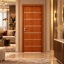 Ver imagem 6 de Porta Frisada R50VL 210x80 de Madeira com MDF Acabamento UV:Mogno