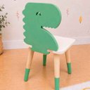 Ver imagem 7 de Mesa e 2 Cadeiras Infantil Dinossauro Kit Livro Educativo em Madeira - Verde Claro