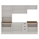 Ver imagem 5 de Cozinha Americana Modulada com Rodapé 8 Peças 280cm sem Tampo Friz Genialflex