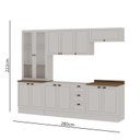 Ver imagem 2 de Cozinha Americana Modulada com Rodapé 8 Peças 280cm sem Tampo Friz Genialflex