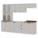 Ver imagem 3 de Cozinha Americana Modulada com Rodapé 8 Peças 280cm sem Tampo Friz Genialflex