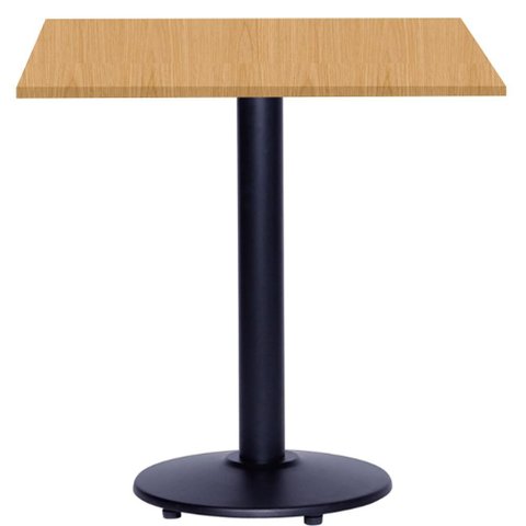 Mesa Zeta Ferro Preto 75 Cm (alt) Disco Redondo Tampo Mdp Quadrado 80 Cm (larg) X 2,50 Cm Alt Samba