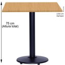 Ver imagem 4 de Mesa Zeta Ferro Preto 75 Cm (alt) Disco Redondo Tampo Mdp Quadrado 80 Cm (larg) X 2,50 Cm Alt Samba