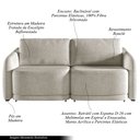 Ver imagem 3 de Sofá Cama Modulado Retrátil e Reclinável Decorativo Varsóvia 176cm Bouclê Bege Escuro G33 - Gran Bel