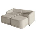 Ver imagem 6 de Sofá Cama Modulado Retrátil e Reclinável Decorativo Varsóvia 176cm Bouclê Bege Escuro G33 - Gran Bel