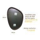 Ver imagem 3 de Espelho Pinterest Grande Orgânico Borda Couro 3cm Decorativo Sala Quarto 44x64cm Mod. Nuvem Preto