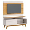Ver imagem 1 de Rack com Painel Classic +1g 1.4 Nature com Off White - Imcal Móveis