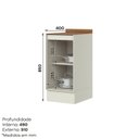 Ver imagem 4 de Balcão 40cm 02 Gavetas com Tampo Fineze Bege/Areia HP/Cinamomo
