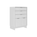 Ver imagem 1 de Cômoda Casal 1112 C/ 2 Portas e 3 Gavetas Branco - Carraro