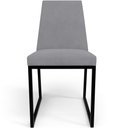 Ver imagem 6 de Kit 02 Cadeiras para Sala de Jantar Base Aço Industrial Preto Dafne L02 Suede Cinza - lyam decor
