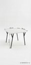 Ver imagem 3 de Conjunto Sala de Jantar Ma 1036B 90x90x75cm Tampo Branco + 2 Cadeiras Estofadas Corino Branco