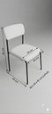 Ver imagem 4 de Conjunto Sala de Jantar Ma 1036B 90x90x75cm Tampo Branco + 2 Cadeiras Estofadas Corino Branco