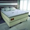 Cama Box Casal Queen Colchão Molas Ensacadas Pillow Top Diamante 158x198x68cm Branco / Bege Gazin - 2