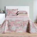 Ver imagem 2 de Kit Cobre Leito Colcha Casa Scarpa Maris Casal Padrão Estampado Dupla Face Percalle 200 Fios 3 Peças