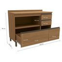 Ver imagem 3 de Armário de Cozinha Balcão 1 Porta e 4 Gavetas 120cm com Tampo e Pés G746 Maxxi Canela Kappesberg