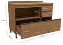 Ver imagem 3 de Armário de Cozinha Balcão 1 Porta e 4 Gavetas 120cm com Tampo e Pés G746 Maxxi Canela Kappesberg
