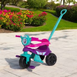 Carrinho de Passeio com Pedal Infantil Kemotoca Baby - Diversão e Segurança Cor:dog Roxo - 3