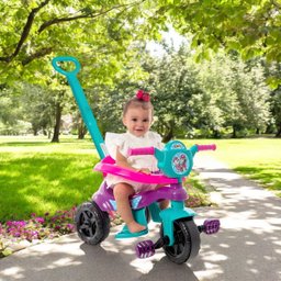 Carrinho de Passeio com Pedal Infantil Kemotoca Baby - Diversão e Segurança Cor:dog Roxo - 4