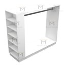 Ver imagem 3 de CABIDEIRO ILHA LOJA 100% MDF M71.2020.B (CABIDEIRO E NICHOS) MUNDI MOVEIS Branco