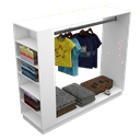 Ver imagem 1 de CABIDEIRO ILHA LOJA 100% MDF M71.2020.B (CABIDEIRO E NICHOS) MUNDI MOVEIS Branco