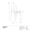 Ver imagem 4 de Cadeira design jantar cozinha Victoria Ghost Miss Sophia Incolor
