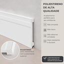 Ver imagem 3 de Kit 20 Barras Rodapé de Poliestireno 7cm Barra 2m