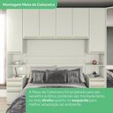 Ver imagem 3 de Mesa de Cabeceira Bellagio 3 Gavetas MDF-MDP Moderno Bege Casa 812