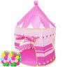Barraca Infantil Toca Dobrável Castelo 100 Bolinhas Menina Cabana Tenda Rosa Brinqway BW-068RS - 1