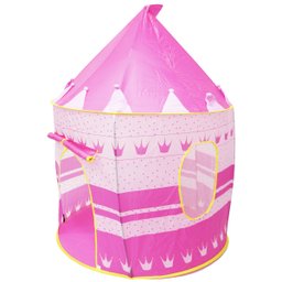Barraca Infantil Toca Dobrável Castelo 100 Bolinhas Menina Cabana Tenda Rosa Brinqway BW-068RS - 5