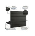 Ver imagem 2 de Cabeceira Cama Casal Lambri Painel MDF Dupla Face 145x60cm:Preto
