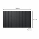 Ver imagem 4 de Cabeceira Cama Casal Lambri Painel MDF Dupla Face 145x60cm:Preto