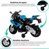 Moto Elétrica Infantil BMW S1000RR 12V Com Rodinha P Crianças De 3 Anos Até 25Kg Importway - Azul - 4