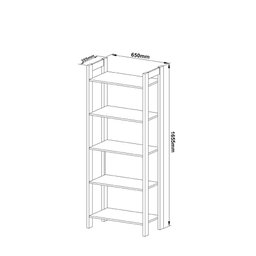 Estante Gamer com 5 Prateleiras - Preto/Azul - 4