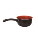 Ver imagem 1 de Panela Antiaderente 20 Cm com Tampa de Vidro Preto e Cobre