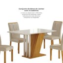 Ver mais imagens de Conjunto Mesa de Jantar com 4 Cadeiras Estofadas 120x78x80cm