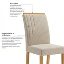 Ver imagem 5 de Conjunto Mesa de Jantar com 4 Cadeiras Estofadas 120x78x80cm