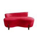 Ver imagem 4 de Namoradeira Sofá Feijão Lounge 120cm Orgânica Suede Vermelho