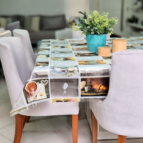 Toalha de Mesa Pvc Transparente 2,10x1,40 Impermeável Mod 01