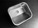 Ver imagem 1 de Tanque Inox Lavanderia 43x37 Monobloco Acetinado com Válvula 3.1/2