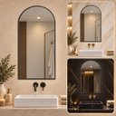 Ver imagem 1 de Espelho Decorativo Arco Borda Preta 60x120cm Goldenx Luxo