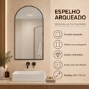 Ver imagem 6 de Espelho Decorativo Arco Borda Preta 60x120cm Goldenx Luxo