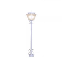Poste de Jardim Colonial Quadrado 1,76m P7 em Aço Branco - 1