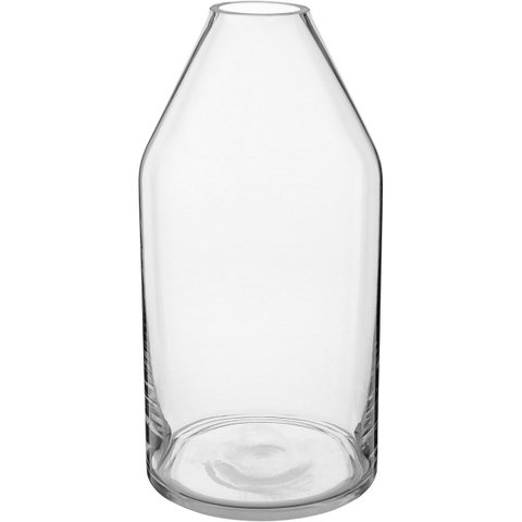 Vaso Decorativo de Vidro Transparente 30x15x15cm Enfeite Sala Mesa Estante